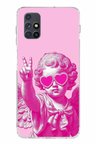 Samsung Galaxy M51 Uyumlu Neon Gözlüklü Modern Eros Baskılı Silikon Kılıf