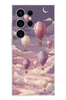 Samsung Galaxy S26 Ultra Uyumlu Mor Gökyüzü ve Uçan Balon Baskılı Silikon Kılıf