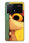Poco X6 Pro Uyumlu Tek Gözlü Kedi Baskılı Silikon Kılıf