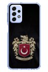 Samsung Galaxy A33 Uyumlu Türk Sembolü Kurt ve Bayrak Desenli Baskılı Silikon Kılıf