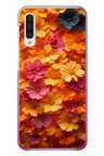Samsung Galaxy A50 Uyumlu Sarı Pembe Çiçekler Baskılı Silikon Kılıf