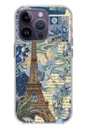 iPhone 14 PRO MAX Uyumlu Paris ve Eyfel Kulesi Baskılı Silikon Kılıf