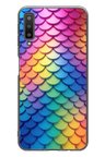 Samsung Galaxy A7 2018 Uyumlu Gökkuşağı Renkleri Baskılı Silikon Kılıf
