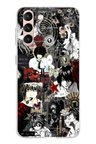 Samsung Galaxy S21 Uyumlu Death Note Kolaj Tasarımlı Baskılı Silikon Kılıf