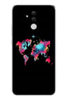 Huawei Mate 20 Lite Uyumlu Dünya Renkli Haritası Baskılı Silikon Kılıf