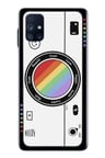 Samsung Galaxy M51 Uyumlu Gökkuşaklı Makine Baskılı Silikon Kılıf