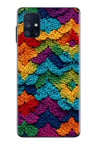 Samsung Galaxy M51 Uyumlu Renkli Örgüler Baskılı Silikon Kılıf