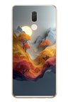 Huawei Mate 10 Lite Uyumlu Renk Dalgalı Manzara Baskılı Silikon Kılıf