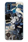 Samsung Galaxy M30S/M21 Uyumlu Retro Astronot Tasarımlı Baskılı Silikon Kılıf