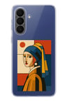 Samsung Galaxy A27 Uyumlu Bauhaus İnci Küpeli Kız Baskılı Silikon Kılıf