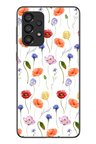 Samsung Galaxy A33 Uyumlu Sade Tek Çiçekler Baskılı Silikon Kılıf