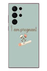 Samsung Galaxy S22 Ultra Uyumlu I'm Pregnant Baskılı Silikon Kılıf