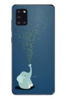 Samsung Galaxy A31 Uyumlu Uyuyan Fil Baskılı Silikon Kılıf
