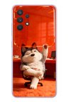 Samsung Galaxy A32 Uyumlu Keyifli Köpek Baskılı Silikon Kılıf