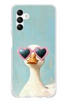 Samsung Galaxy A04s Uyumlu Yağlı Boya Pop-Art Ördek Baskılı Silikon Kılıf