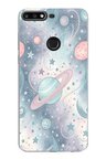 Huawei Y7 2018 - Honor 7C Uyumlu Soft Renkli Gezegenler Baskılı Silikon Kılıf