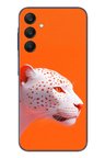 Samsung Galaxy A25 Uyumlu Turuncu Kaplan Baskılı Silikon Kılıf