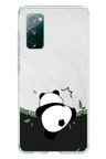 Samsung Galaxy S20 FE Uyumlu Bambuya Çıkan Panda Baskılı Silikon Kılıf