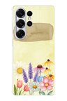 Samsung Galaxy S25 ULTRA Uyumlu Sulu Boya Dokulu Vazoda Çiçek Desenli Baskılı Silikon Kılıf