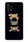 Samsung Galaxy A32 Uyumlu Kedi Halleri Baskılı Silikon Kılıf