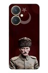 Vivo Y27 Uyumlu Ay Yıldız ve Başkomutan Atatürk Baskılı Silikon Kılıf
