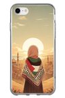 iPhone 7-8-SE 2020 Uyumlu Filistine Özgürlük Kız Baskılı Silikon Kılıf