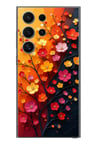 Samsung Galaxy S24 Ultra Uyumlu Sonbahar Çiçekleri Baskılı Silikon Kılıf