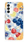 Samsung Galaxy A05s Uyumlu Sulu Boya Meyve ve Çiçek Desenli Baskılı Silikon Kılıf