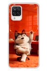 Samsung Galaxy A12 Uyumlu Keyifli Köpek Baskılı Silikon Kılıf