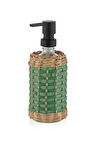 2 ADET  The Mia Rattan Cam Sıvı Sabunluk Yeşil 330 cc