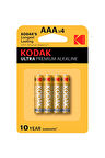 3 ADET  Kodak Ultra Premium Alkalin İnce Pil 4'lü