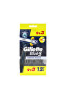 4 ADET   Gillette Blue 3 Slalom Tıraş Bıçağı 9+3