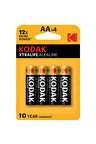 4 ADET   Kodak Xtralife Alkalin Kalem Pil 4'lü