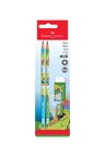 4 ADET   Faber Castell Dino Kurşun Kalem&Silgi&Kalemtıraş