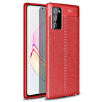 Samsung Galaxy Note 20 ile Uyumlu Kılıf Deri Görünümlü Silikon Telefon Kılıfı Kapak