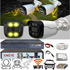 Qromax BS504W 5 Megapiksel Full HD 1920x1080 Bullet - Dome Güvenlik Kamerası Seti 3'lü