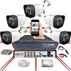 Bises 436 5 Megapiksel Full HD 1920x1080 Dome Güvenlik Kamerası Seti 5'li