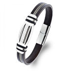  FM Grek Anahtarı Desenli Çelik Halatlı Erkek Bileklik 31834B17D4 