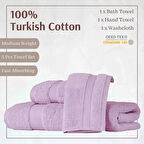 Pamuklu Havlu Takımı 3'li set