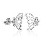 Gümüş Kelebek kadin Küpe