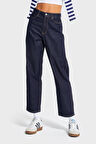Kadın İndigo Renk 7w5-50 Relax Fit %100 Koton İç Boy 69cm %100 Koton Denim Jean