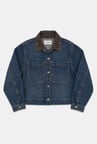 Kadın T-2w6-8 Kemer Boy Aksesuar Detaylı Tasarım Denim Ceket