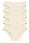 Pk40002 Pamuklu Basic Kadın Bikini Külot 5 Li Paket - SİYAH - M