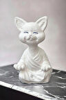 Yoga Yapan Kedi Biblo Meditasyon Kedi Heykeli 12.5x8x5.5cm