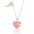 Gümüş Rose Kalbimin Anahtarı İsimli Kadın Kolye