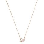 Dazzling Swan Kolye, Pembe, Pembe Altın Rengi Kaplama 5469989