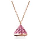 5628296 Swarovski Kolye Saat Pendant Watch, Triangle cut, Pink Rose gold-tone finish