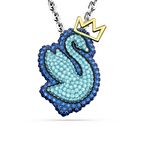5649194 Swarovski Kolye Pop Swan:Pend Long Pendant Blu/Rhs