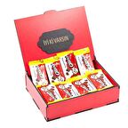 Sevgililer Gününe Özel Kırmızı Ahşap Hediye Kutusunda 24 Adet Petito ( İyi ki Varsın Yazılı )