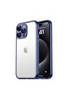Apple iPhone 15 Pro Uyumlu Kılıf Arkası Şeffaf Kenarları Renkli Kamera Korumalı Bontez Bumper